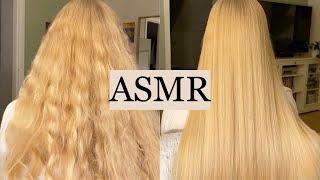 ASMR | CURLY TO 100% STRAIGHT  Relaxing hair play, brushing, spraying, straightening, no talking