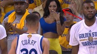 Fan Tries Her Best to 'Motivate' Stephen Curry into Winning Game 2 | 2016 NBA Finals