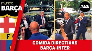 Comida de las directivas del Barça e Inter en Via Veneto