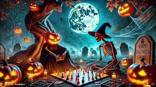 Spooky Halloween Night Ambience  Best Spooky Halloween Music 2024  Autumn Halloween Ambience