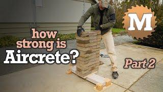 How Strong is Aircrete? Deflection Test Lightweight Concrete Garden Box Panels