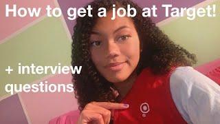 How to Get a Job at Target + Interview questions!!