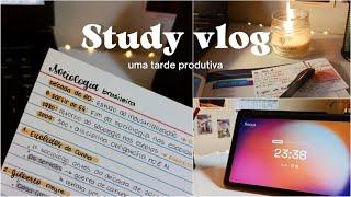 STUDY VLOG: UMA TARDE PRODUTIVA / estudos, motivação, produtividade, anotações...