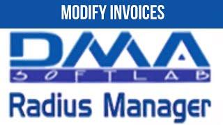 How to modify invoices in DMA softlab radius manager | DMA softlab radius manager Part 19