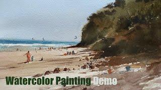 watercolour seascape tutorial for intermediate artists