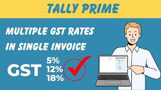 Multiple GST Rates in Single Invoice in Tally Prime | Purchase Entry With GST in Tally Prime