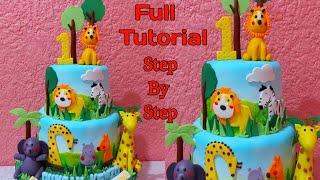 Jungle Theme 1st Birthday Cake | Jungle Book Cake | 1st Birthday Animals Theme Cake