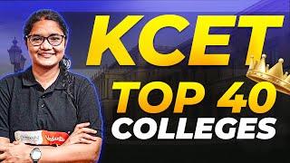 KCET Top 40 Colleges Branchwise Cut Off for KCET 2024 Counselling
