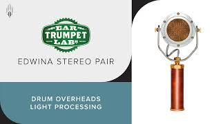 Ear Trumpet Labs Edwina Microphone Sound Comparison - Raw Versus Processed Drum Overheads Recording