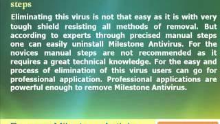 Remove Milestone Antivirus - remove it instantly