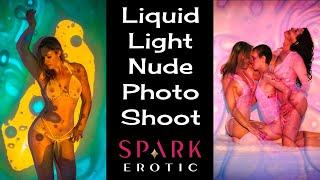 Nude Photoshoot with Amazing Psychedelic Liquid Light Projection