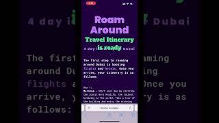 AI Tool for generating free Travel Itinerary (roamaround.io)