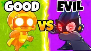 GOOD vs EVIL Super Monkey in BANANZA! (Bloons TD Battles 2)