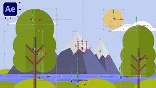 Camera Parallax Landscape Animation in After Effects Tutorials