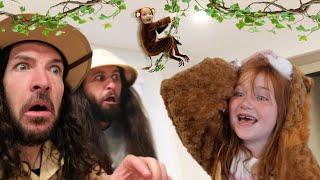 JUNGLE EXPLORERS find a Monkey Family!!  is there more Treasure to be Found?  ask Adley Niko & Clair