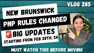 Big changes in New brunswick pnp| starting from feb29th|#canadapr #pnp #internationalstudents