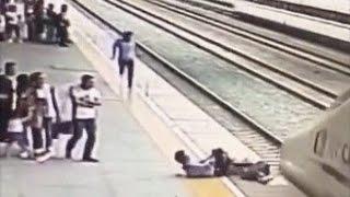 Railway Worker Saves Suicidal Woman just as Train Approaches