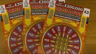 £3 Triple Payout Scratch Cards 2024 National Lottery Scratch Off 