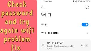 How to fix check password and try again wifi connection problem | Hotspot not connecting in mobile