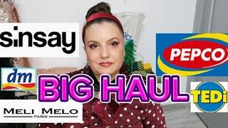 BIG HAUL TEDI, SINSAY, DM, MELI MELO, PEPCO|| CE AM CUMPARAT DE VALENTINE'S DAY#youtube #haul #yT