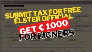 Submit Tax return in Germany using ELSTER for FREE!! | Get 1000€ back
