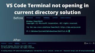 VS Code Terminal not opening in it's current directory problem fixed | Solution | #terminal #vscode