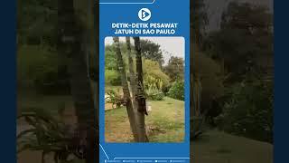 Detik-detik Pesawat Jatuh di Sao Paulo