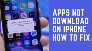 (Solved) Apps Not Downloading On iPhone !! Fix Unable To Download App Error