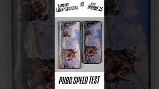 Samsung Galaxy S24 Ultra vs Apple iPhone 15  - Speed Test! #iphone15#s24ultra #pubgtest #bgmi