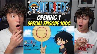 Our First Time Watching One Piece Opening 1 - We Are! Special Episode 1000 | Reaction