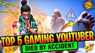 TOP 5 DIED GAMING YOUTUBER  - Garena Free Fire