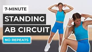 7-Minute Standing Ab Circuit Workout (No Repeats)