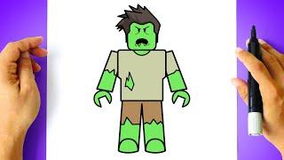 How to DRAW a ROBLOX ZOMBIE - Roblox Drawing