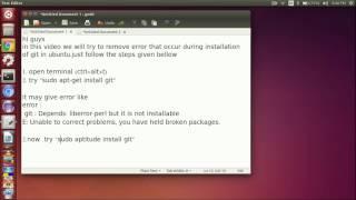 Unable to install git in ubuntu