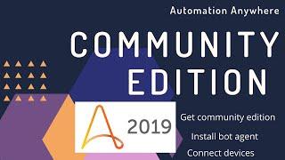 A2019 Community Edition | Install bot agent | Connect device to the cloud