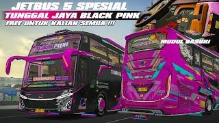 MOD FREE RASA SALE‼️FULL ACC, BASURI CORONG ATAS SHARE MOD JETBUS 5 TUNGGAL JAYA SPESIAL BLACK PINK