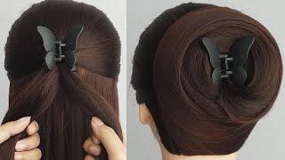 Prom Hairstyle With Butterfly Claw Clip | Latest Hairstyle For Ladies | Easy & Simple Hairstyle