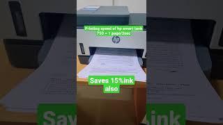 Printing speed of HP smart tank 750 #shorts #office #printing