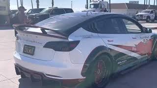 Tesla model 3 with speaker engine sound * Must watch