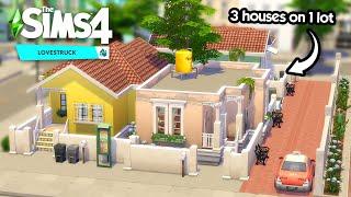 3 Houses on 1 Lot in Ciudad Enamorada ️ The Sims 4 Lovestruck Speed Build  | No CC