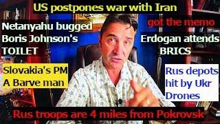 US won't strike Iran. N. Korea threatens to NUKE US+S. Korea if attacked.Rus advance.Ukr hits depots