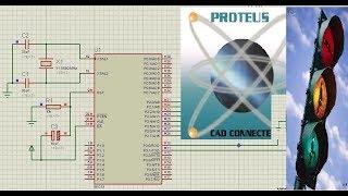 Proteus+8051,7 Segment Traffic light system + Assembly language