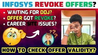 How to check Infosys offer letter valid or not? | Infosys Cooling period | Tamil | Sharmilan