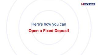 How to open a Fixed Deposit using HDFC Bank MobileBanking App