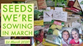 Seeds we're sowing in March.  With Paul.  1 March 2020