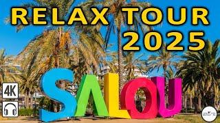 Discover SALOU SPAIN in Winter | 4K Relaxing Walking Tour 4k ASMR