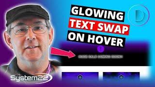 Divi Theme Glowing Text Swap On Hover 