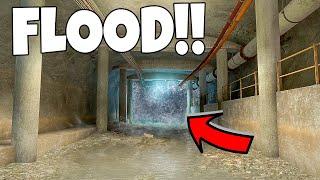 Surviving a HUGE FLOOD deep underground!! Infra!