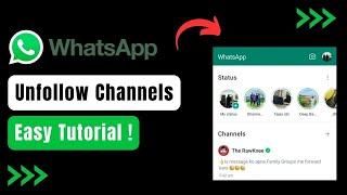 How to Unfollow Channels on WhatsApp !