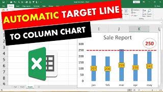 How to Add a Target Line to a Column Chart